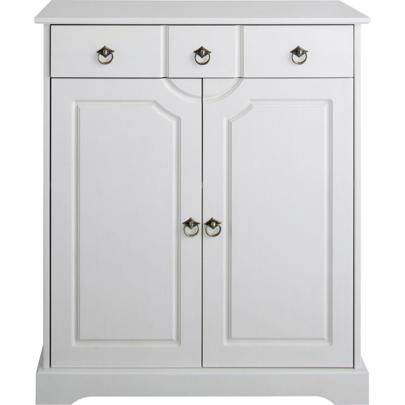 Turkay 81cm Solid Wood Sideboard, White