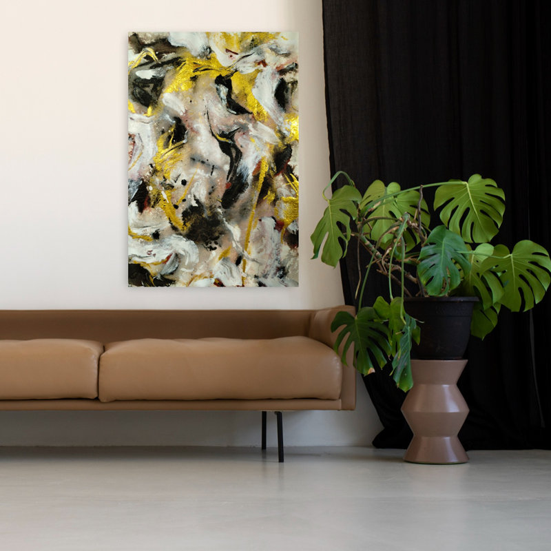 Art contemporain contemporain abstrait, H 48 po x l 32 po