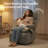 Lullacloud Manual Nursery Glider Chair With Multi Position Armrests And Adjustable Headrest - Gray-126486571