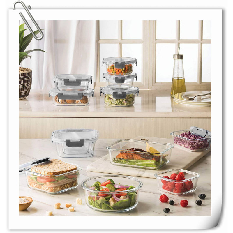 Donalee Food Storage Container, Gray