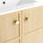 Bathroom Vanity With Vessel Sink, Wall-Mounted Floating White Rectangular Acrylic Integrated Basin Without Faucet, Striped Shelves Layer, Natural Woodgrain Colour