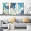 «Feeling Blue», ensemble de 3 reproductions d'art sur toile tendue-1112183186