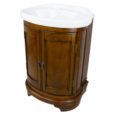 Meuble-lavabo de salle de bain à évier simple muscade 24,25-in avec plateau en porcelaine vitreuse F814DCE6BF7247CEB82D8C8EF1E566CC ivoire-90 bord de la rivière