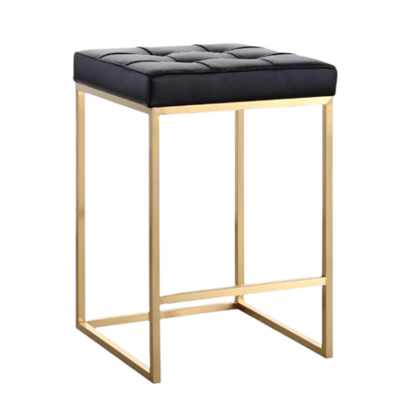 Princess Upholstered Stool, Black