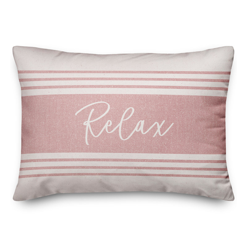 Relax Linen 20 Outdoor Rectangular Pillow Cover & Insert, Pink
