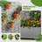 72" H x 47" W x 16" D Outdoor Metal Planter Box with Trellis Decor Raised Garden Bed with Lattice Panel and Wheels for Patio-964391729-964391715