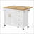 Vintage Style Kitchen Island with Drop Leaf, Embossed Texture, and Ample Storage on Wheels for Kitchens-267509641