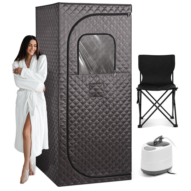 Full Size Sauna, Portable Steam Saunas Tent For Home Spa, Foldable With 2.6L 1000W Steamer And Remote Control