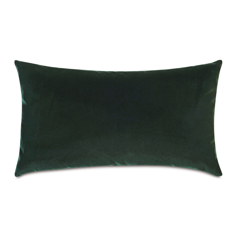 Uma Velvet Lumbar Pillow Cover & Insert, Emerald