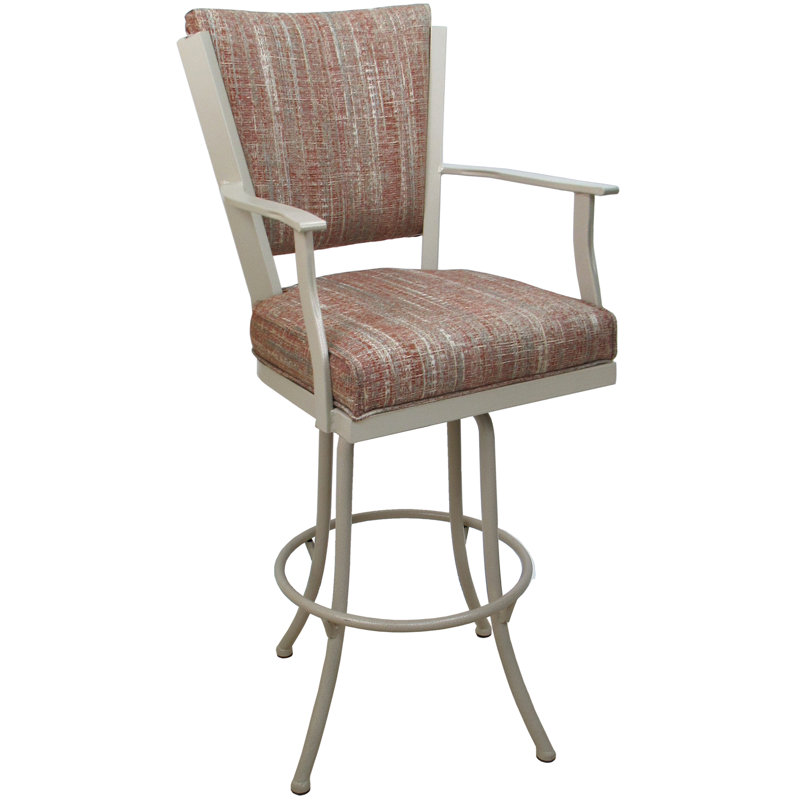 Très grand tabouret pivotant en métal Varges, Beige, Watusi Madder
