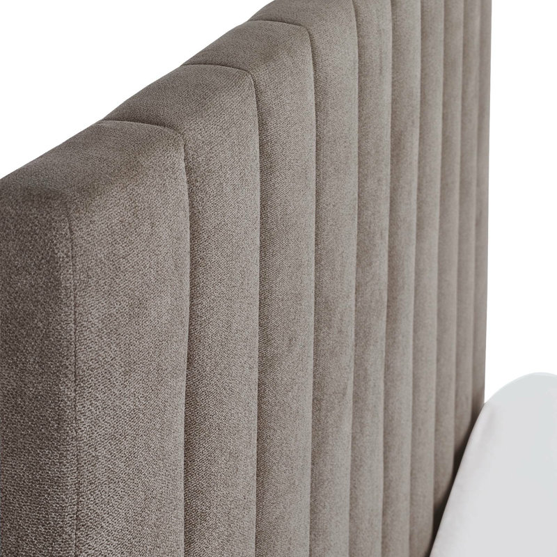 Aviyah Upholstered Bed Frame - Grey   , 150 x 250 cm