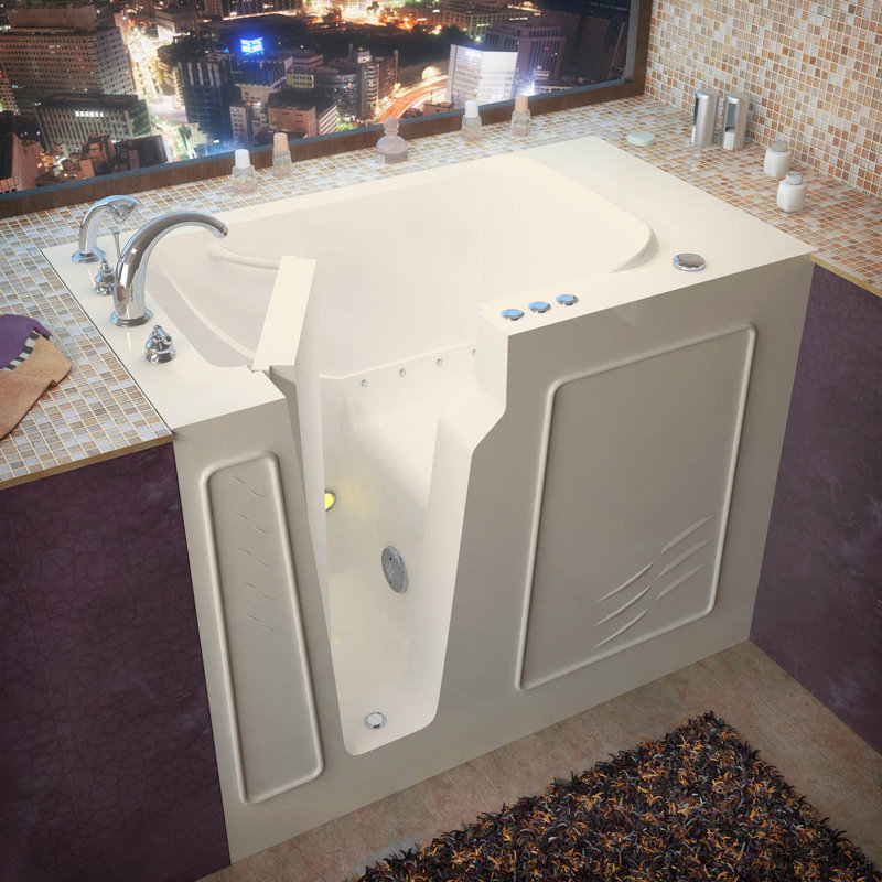 Flagstaff 52" x 29" Walk in Air Bathtub, Biscuit, Left