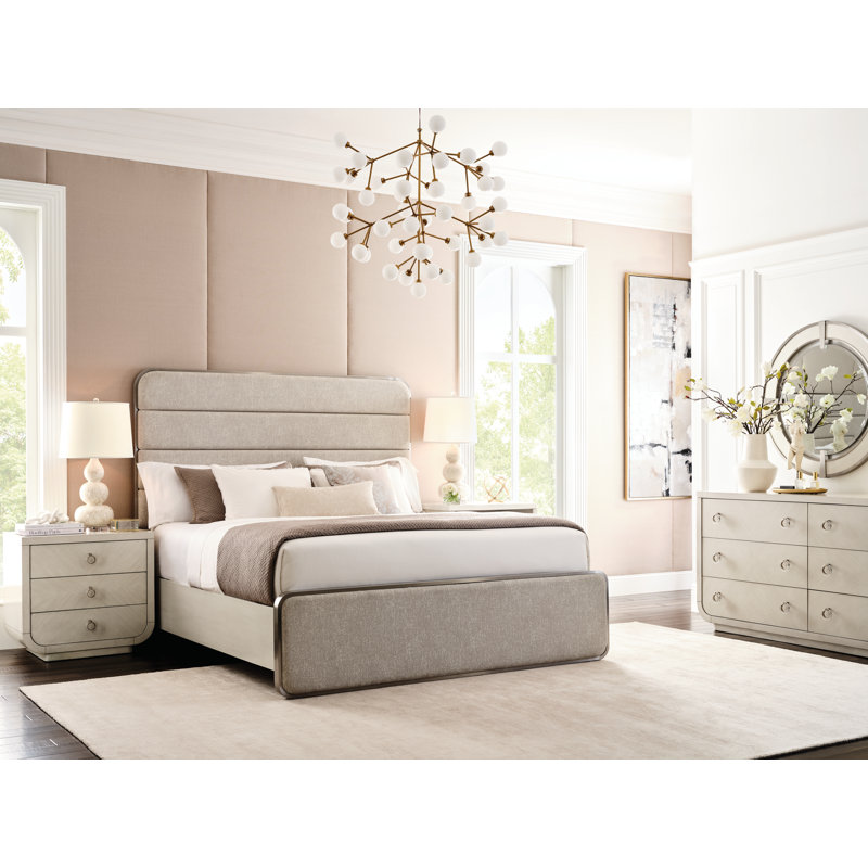 White Transitional 3-Drawer Nightstand with USB Port