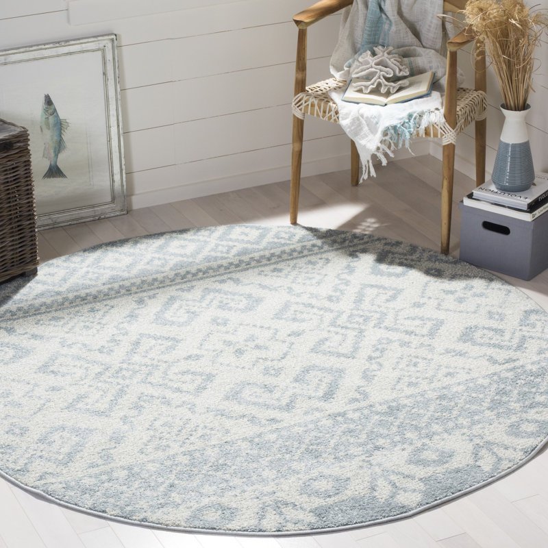 Wynn Southwestern Indoor/Outdoor Rug, Round 6'
