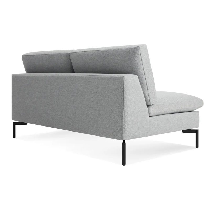 New Standard Loveseat, Maharam Meld in Panda Polyester Blend, Black