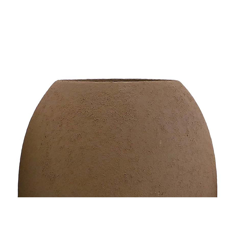 CERAMIC VASE, overall height- 28cm, Brown