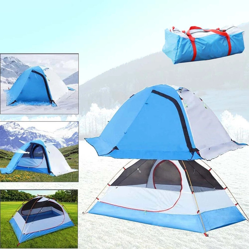 2 Person Backpacking Tent For 4-Seasons, Winter Waterproof Tent, Lightweight Camping Gear For Backpacking, Easy Set Up Cold Weather Essentials