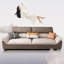 Causeuse-coussin standard en polyester kaki-1002568405