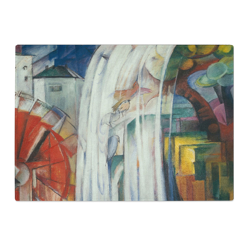 The Bewitched Mill by Franz Marc Chopping Board, 28.5cm W x 39cm L
