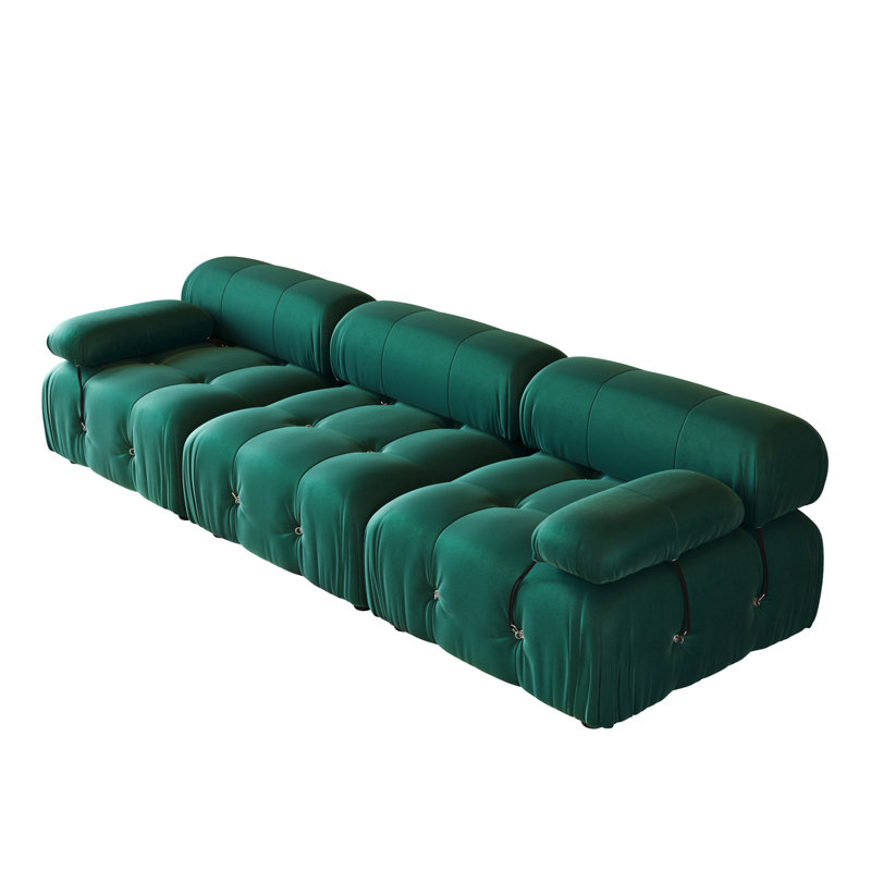 Cylar 104" Upholstered Sofa, Green