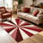 Retro Sunburst Red carpet-easy to clean, machine-washable, soft and comfortable; suitable for door mats, kitchens, living rooms, bedrooms, corridors, and laundry areas. Easy to clean, durable carpet for home decoration.-129132131