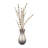  Sculptural Urn Glass Vase with Rim for Home Decor - Decorative Tall Flower Vase Accent for Shelf, or Living Room Table Styling - Brown & Ivory-737622003