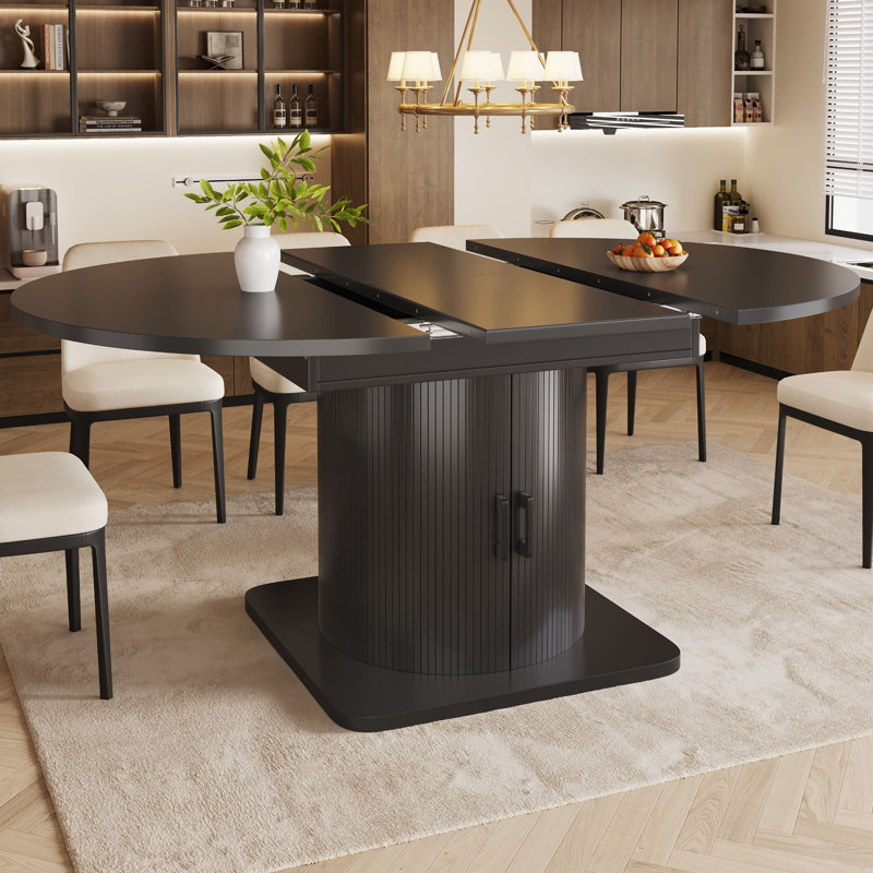 Extendable Dining Table, Black