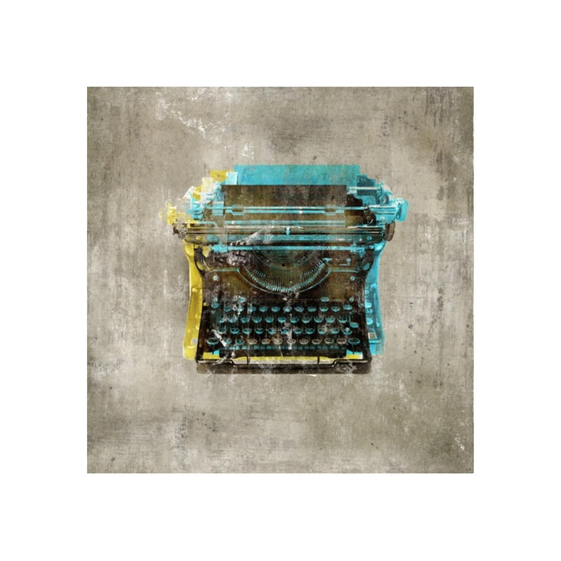 Austin Beiv " Polarized Typewriter " by Austin Beiv, Knife Gel, 15" H x 15" W x 1.5" D