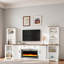 Meuble audio-vidéo 3 pièces avec 1 meuble télé, 1 manteau de cheminée et 2 tablettes-1097016548