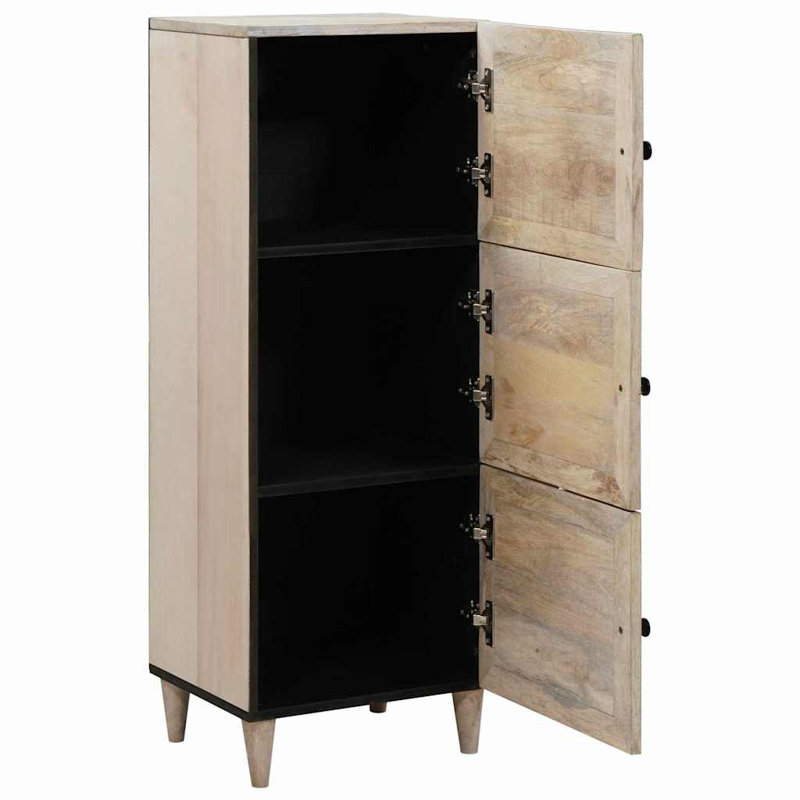 Solid Wood Rectangle Accent Cabinet, White