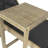Trabuco Modern 2-Piece Acacia Wood Outdoor Chaise Lounge Chair & Side Table Set, Adjustable Sling Backrest with Wheels, Light Teak/Dark Gray-1193693698