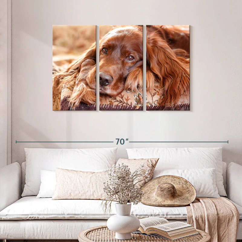 Brampt Sweet Irish Setter Dog, 28" H x 45" W