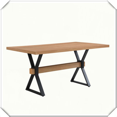 Table de salle à manger avec pieds en X Robuste, durable, élégant et pratique