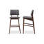 Goggins Dublin Light Grey Fabric Upholstered And Walnut-Finished Wood Bar Stool Set Of 2-1609392289