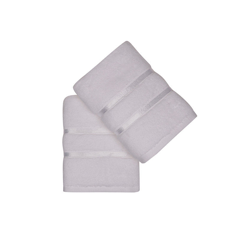 Luxurious Hand Towel Set, 100% Microcotton, 19.7 x 35.4 inches | Ultra-Soft 19.7 oz/sq yd, Machine Washable at 104°F | Elegant White Color, Absorbent and Quick-Drying for Home & Spa Use