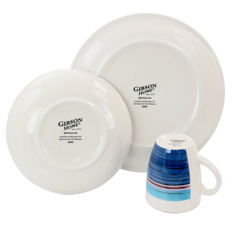 12 Piece Dinnerware Set, Service for 4, Blue