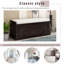  Banc de rangement avec 4 portes et tablettes réglables, offrant style et fonctionnalité pour les chaussures et les accessoires dans les espaces de vie-2066104801