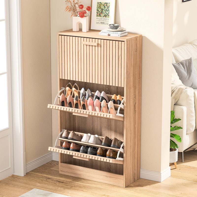 Armoire à chaussures avec 3 tiroirs rabattables