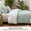 Ensemble d'édredon pour lit simple - ensemble de literie à motif floral 2 pièces vert sauge, édredon réversible avec 1 taie décorative, parfait pour rafraîchir le printemps et décorer votre chambre à coucher-120704432-120704436