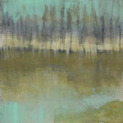 Soft Treeline On The Horizon I by Jennifer Goldberger - Wrapped Canvas Painting