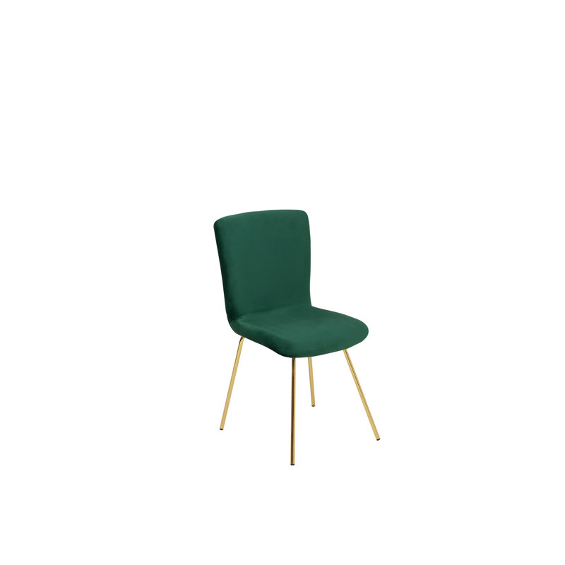 Jasmine 40cm H Velvet Upholstered Side Chair, Green