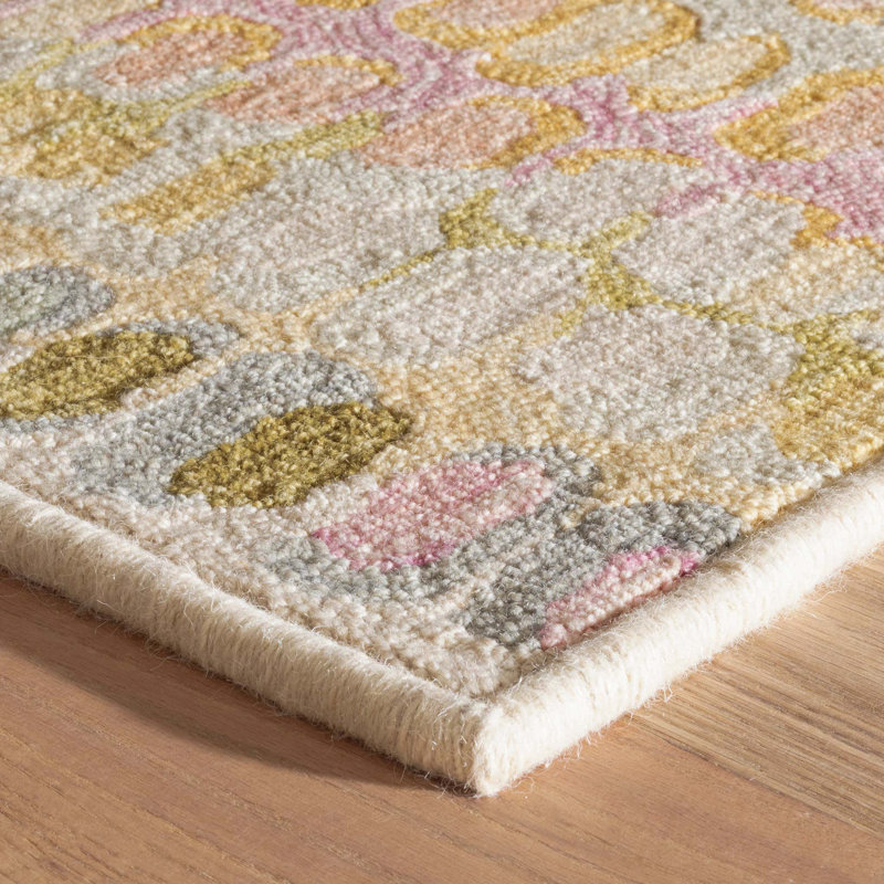 Tapis en laine crocheté à la main Paint Chip, Rectangle 8 pi 6 po x 11 pi 6 po
