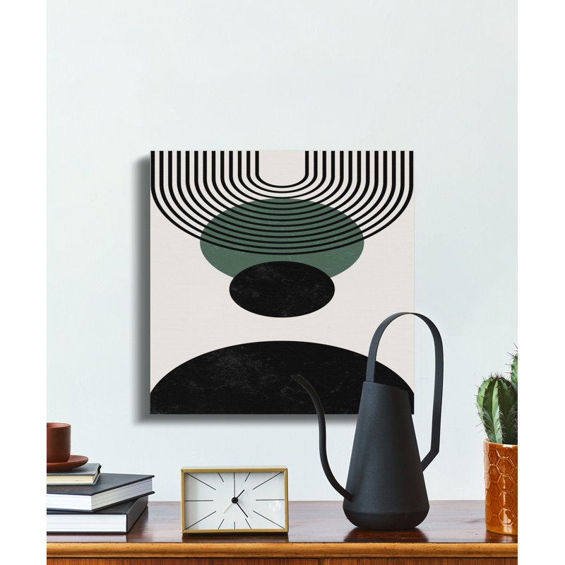 Wrapped Canvas Print Set, 76.2 cm H x 76.2 cm W, Black/Green