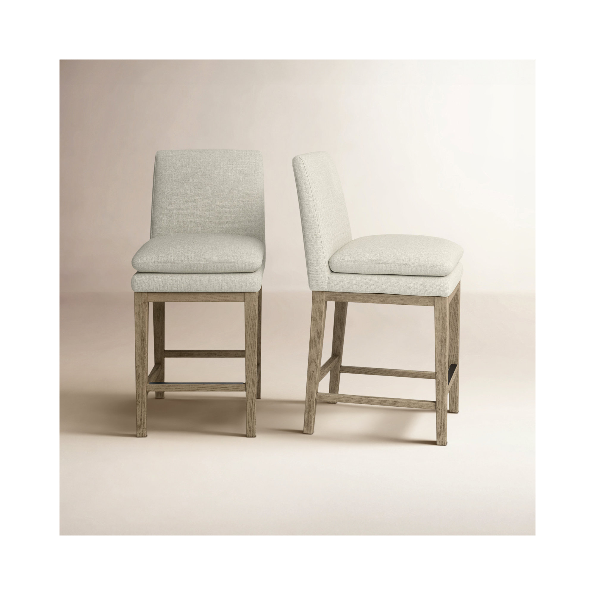 Bethea 26" Counter Stool , Effie Linen Performance Linen