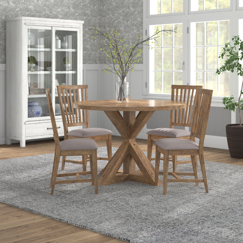 Kowalsky 5 Piece Pedestal Round Dining Set 