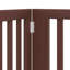 Archie & Oscar Dog Gate With Door Foldable 12 Panels Brown 600 Cm Poplar Wood-924659305-924659309