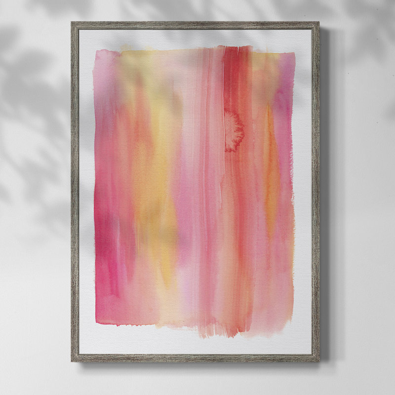 «Summer Sherbet Wash I», reproduction encadrée - bois massif, H 11 po x l 9 po