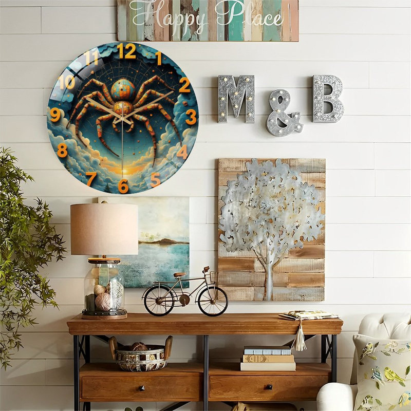 Horloge murale Spider