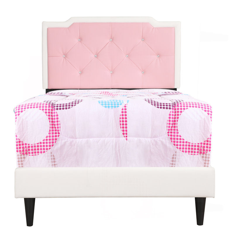 Charmant lit double blanc pour les espaces confortables