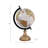 Koregan Decorative Globe With Wood Base For Home Decor - Modern Sculpture For Study Rooms, Living Room, Or Shelf Accent - 12", Brown & Tan